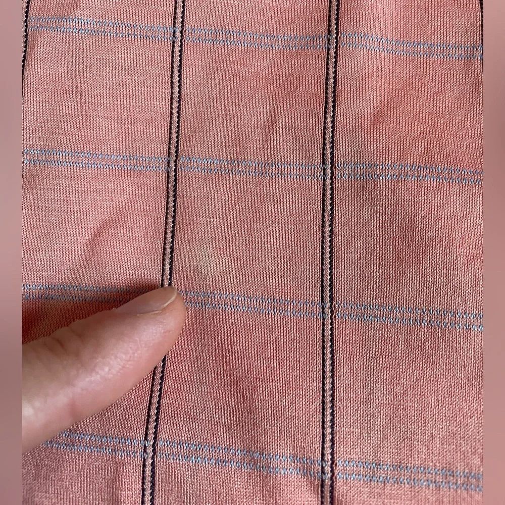 Brooks Brothers Performance Knit Polo Shirt Sz XL 100% Cotton Windowpane Casual